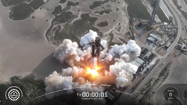 La mégafusée Starship d'Elon Musk décolle pour un nouveau vol test