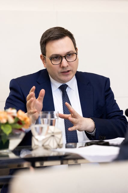 Czech Foreign Minister Jan Lipavsky attends an interview on developments in Ukraine, U.S. relations and European security in Prague, Czech Republic, March 4, 2025. REUTERS/Eva Korinkova/File Photo