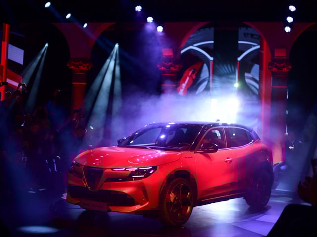 Stellantis premium brand Alfa Romeo reveals the Milano, its first fully electric car (EV), during an event in Milan, Italy April 10, 2024. REUTERS/Daniele Mascolo/File Photo