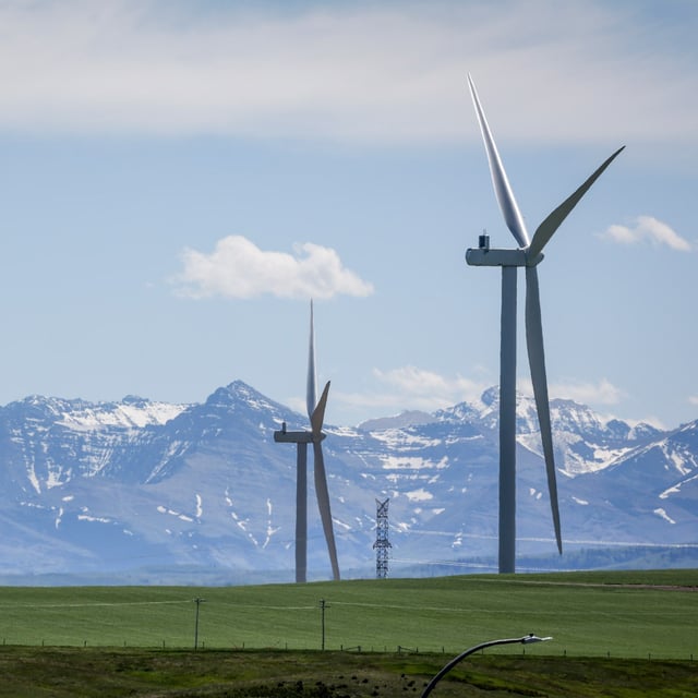 Wind turbines near Pincher Creek, Alta. A report from the Pembina Institute says Alberta's policies around renewable energy have had a chilling effect on investments into projects such as these.