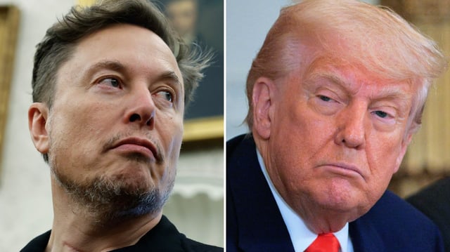 Elon Musk and President Donald Trump. (Getty Images)
