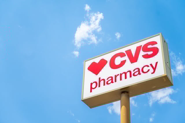 The CVS pharmacy logo is seen outside of a storefront on August 07, 2024 in Austin, Texas.