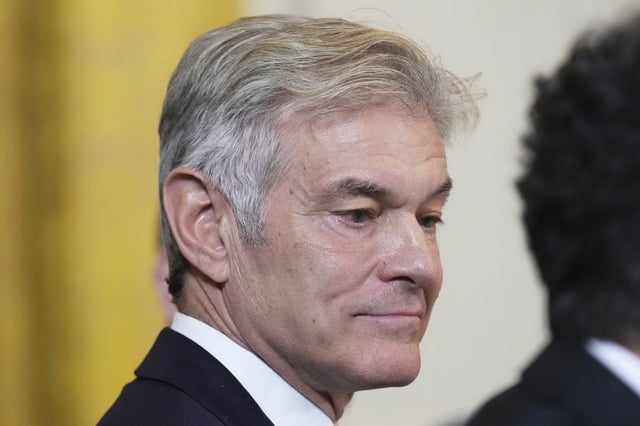 Dr. Mehmet Oz, administrator of the Centers for Medicare &amp; Medicaid Services, attends a Make America Healthy Again (MAHA) Commission Event in the East Room of the White House, Thursday, May 22, 2025, in Washington.
