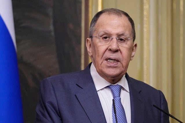 Russian Foreign Minister Sergei Lavrov speaks during a press conference following a meeting with Turkish Foreign Minister Hakan Fidan in Moscow, Russia, May 27, 2025. Pavel Bednyakov/Pool via REUTERS/File Photo