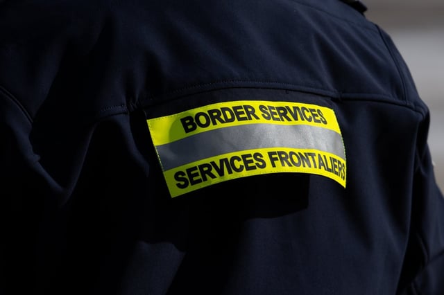 A Canada Border Services Agency uniform is seen at the CBSA Lansdowne port of entry in Lansdowne, Ont., on Wednesday, Feb. 12, 2025. THE CANADIAN PRESS/Spencer Colby
