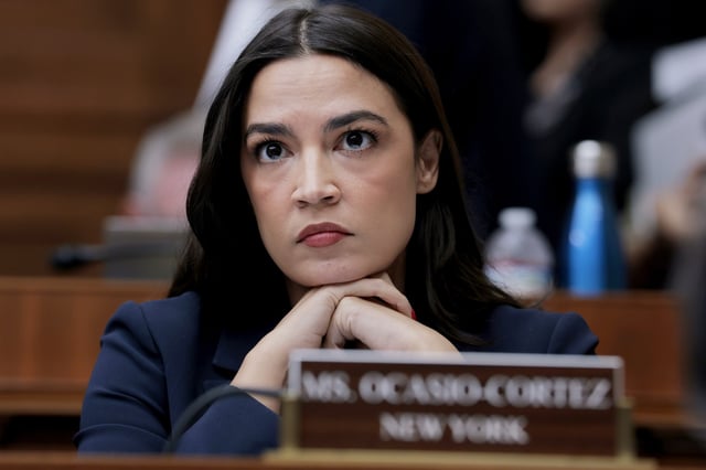 Rep. Alexandria Ocasio-Cortez attends a markup meeting with the House Committee on Energy and Commerce committee in Washington, D.C., on May 13, 2025.