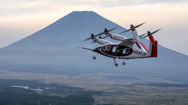 Toyota branded Joby Aviation electric eVTOL air taxi in Japan