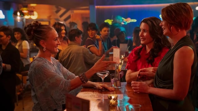 Sarah Jessica Parker, Kristin Davis and Cynthia Nixon in "And Just Like That." (Max)
