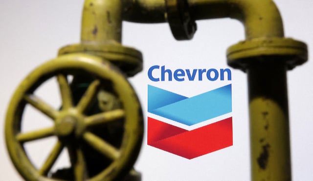 Chevron logo is seen in this illustration taken, October 23, 2023. REUTERS/Dado Ruvic/Illustration/File Photo