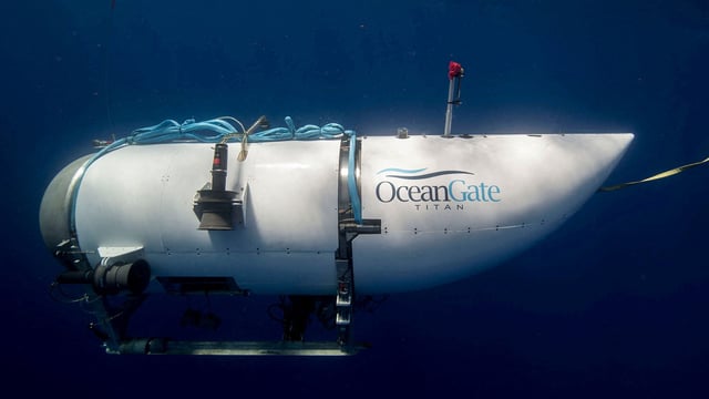 FILE PHOTO: The Titan submersible, operated by OceanGate Expeditions to explore the wreckage of the sunken SS Titanic off the coast of Newfoundland.
