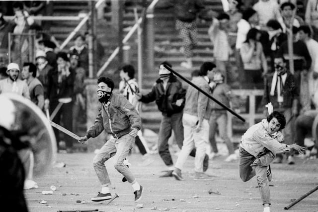 Juventus-Anhänger waren ähnlich gewalttätig wie die Liverpooler Hooligans