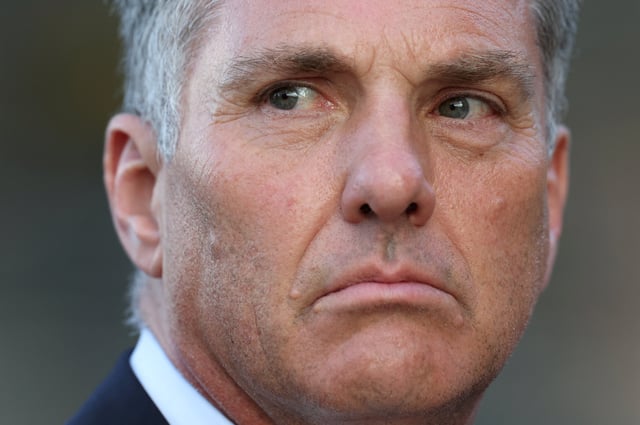 Australia's Deputy Prime Minister and Defence Minister Richard Marles attends the Lest We Forget sunset tribute on the eve of ANZAC Day at Sydney Opera House in Sydney, Australia, April 24, 2025. REUTERS/Hollie Adams/File Photo