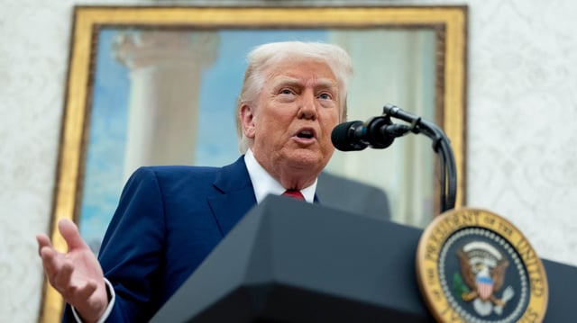 President Trump during at the White House on Wednesday. Photo: Chris Kleponis/CNP/Bloomberg via Getty Images