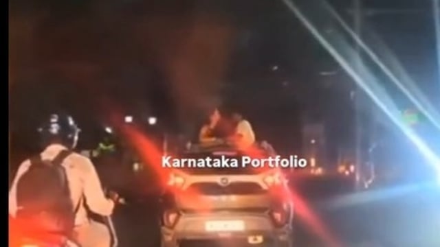 Bengaluru couple was caught violating traffic rules and was later fined by traffic police. 