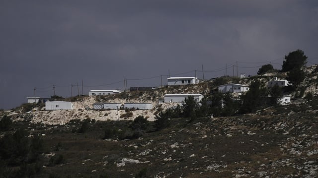 Blick auf den israelischen Außenposten Homesh im Westjordanland