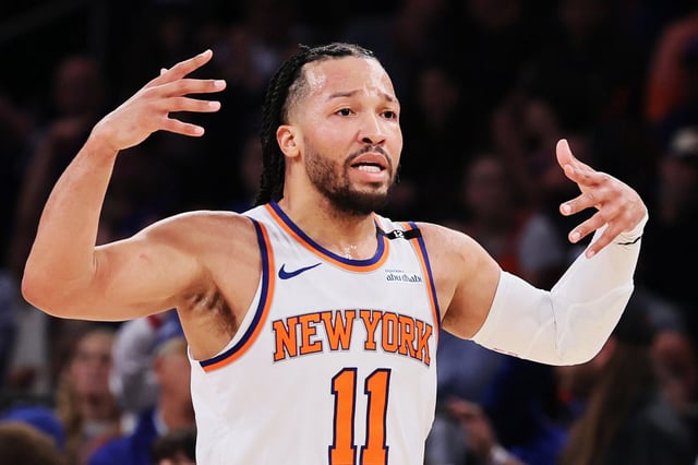 New York Knicks guard Jalen Brunson during Game 2 of the Eastern Conference Finals in New York on May 23, 2025.