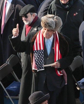 Rep. Charles Rangel, (D-NY) arrives for the inauguration of Barack Obama in Washington.
