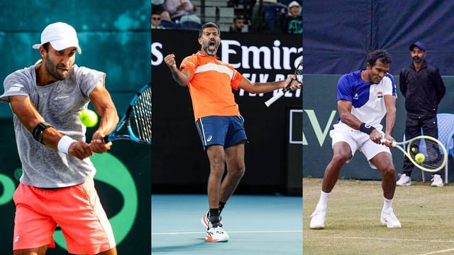 Rohan Bopanna, Yuki Bhambri & N. Sriram Balaji  | Image:  ANI
