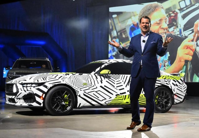 Ford President and CEO Jim Farley at the Detroit Auto Show in January. (Daniel Mears/The Detroit News/TNS)