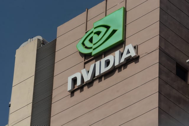 A general view of Nvidia headquarters is seen in Shanghai, China, on May 19, 2025.