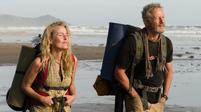 Gillian Anderson and Jason Isaacs in The Salt Path