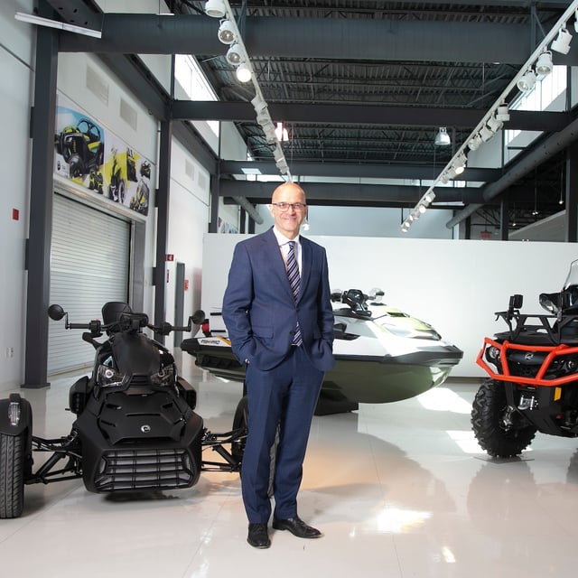 BRP chief José Boisjoli at the company's research and development plant in Valcourt, Que., on May 30, 2019.