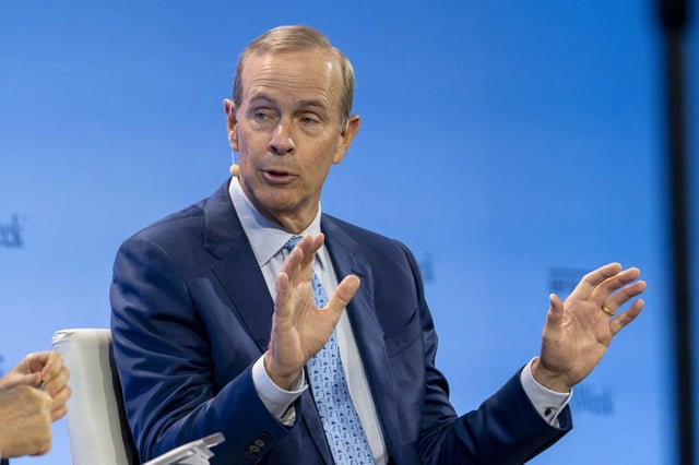 Chevron CEO Mike Wirth speaks at CERAWeek by S&amp;P Global in March.
