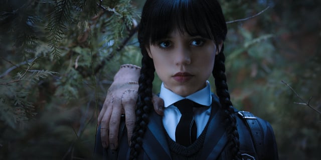 Jenna Ortega as Wednesday Addams in &#34;Wednesday,&#34; which comes out on Netflix on Wednesday, November 23.
