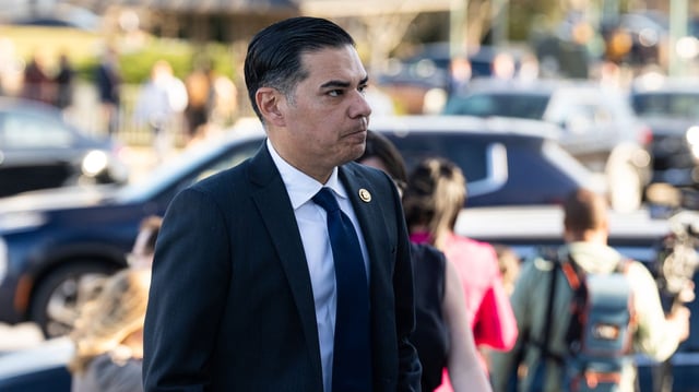Rep. Robert Garcia at the U.S. Capitol on March 11. Photo: Bill Clark/CQ-Roll Call, Inc via Getty Images.