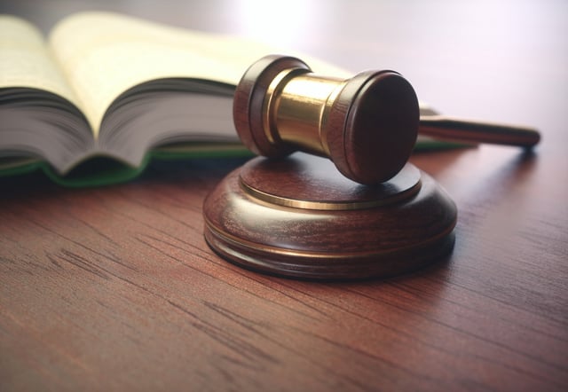 File photo: Court room gavel.