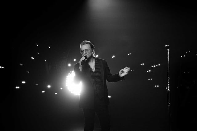 Bono in “Bono: Stories of Surrender,” premiering May 30, 2025, on Apple TV+.