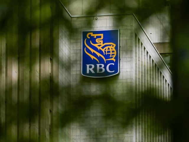 Royal Bank of Canada signage is pictured in the financial district in Toronto Sept. 8, 2023.