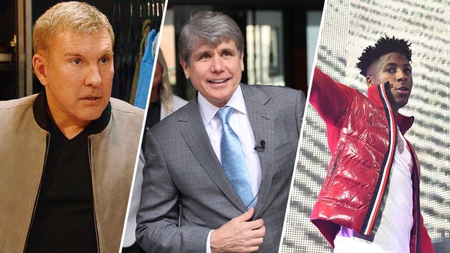 Reality TV star Todd Chrisley;  former Illinois Gov. Rod Blagojevich; rapper NBA YoungBoy.