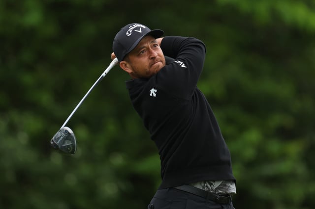 DUBLIN, OHIO - MAY 28: Xander Schauffele of the United States plays his shot from the 15th tee during the Golden Bear Pro-Am prior to the Memorial Tournament presented by Workday 2025 at Muirfield Village Golf Club on May 28, 2025 in Dublin, Ohio.