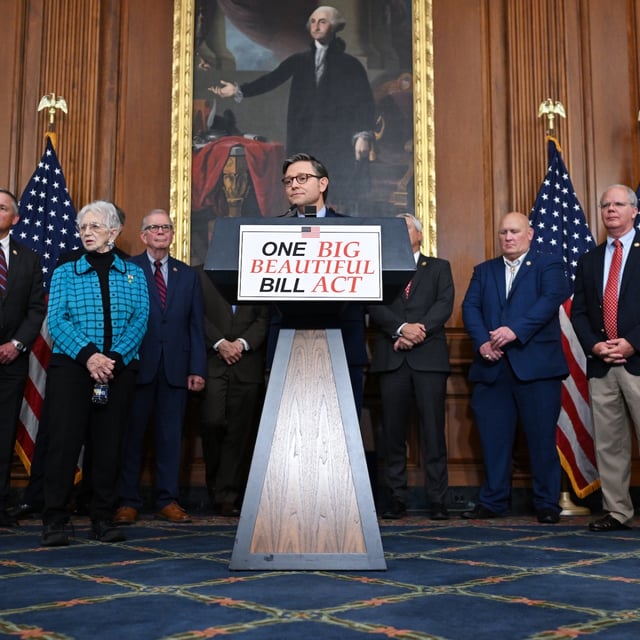 Republicans celebrate the One Big Beautiful Bill Act, which contains a ban on state AI regulation.