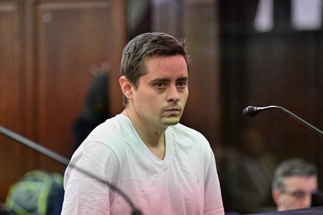 John Woeltz, 37, appears for arraignment in Manhattan Criminal Court after he was arrested for allegedly holding an Italian tourist hostage in an apparent scheme to steal the man's crypto currency fortune in New York City, U.S., May 24, 2025. Curtis Means/Pool via REUTERS/File Photo