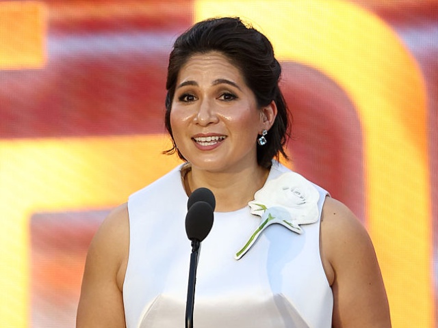 LOS ANGELES, CALIFORNIA - MAY 10: Barbara Peng speaks onstage during the Gold House 4th Annual Gold Gala at The Music Center on May 10, 2025 in Los Angeles, California. (Photo by Tommaso Boddi/Getty Images for Gold House)