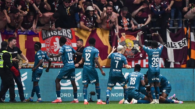 La joie des Messins après le premier but de Matthieu Udol.