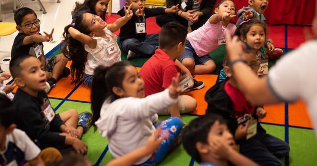 Pre-K students learn their numbers at JoAnn Zavala's classroom on Sept. 5, 2019 in Hemphill Elementary.