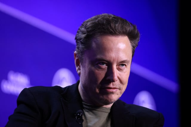 Elon Musk, Chief Executive Officer of SpaceX and Tesla and owner of X looks on during the Milken Conference 2024 Global Conference Sessions at The Beverly Hilton in Beverly Hills, California, U.S., May 6, 2024.  REUTERS/David Swanson/File Photo