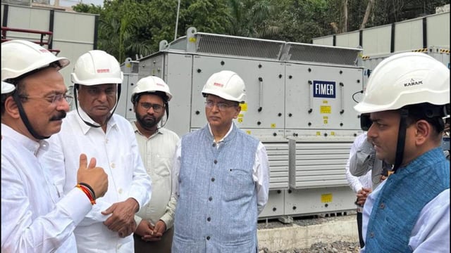 Power minister Ashish Sood at the inauguration. (HT)