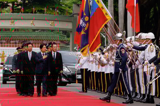 Taiwanese President Lai Ching-te visits Republic of China Military Academy, an officer training academy, for its 100th anniversary celebrations in Kaohsiung, Taiwan June 16, 2024. REUTERS/Ann Wang/File Photo