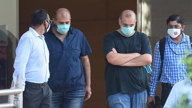 Mumbai, India - April 27, 2020: DHFL Promoters Kapil and Dheeraj Wadhawan accused in Yes bank fraud cases, have been taken into CBI Custody and has been produced in session court from CBI Headquarter BKC Bandra in Mumbai, India, on Monday, April 27, 2020. (Photo by Vijayanand Gupta/Hindustan Times) (Vijayanand Gupta/HT Photo)
