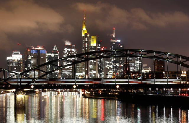 The skyline is photographed in Frankfurt, Germany, January 22, 2021, REUTERS/Kai Pfaffenbach/File Photo
