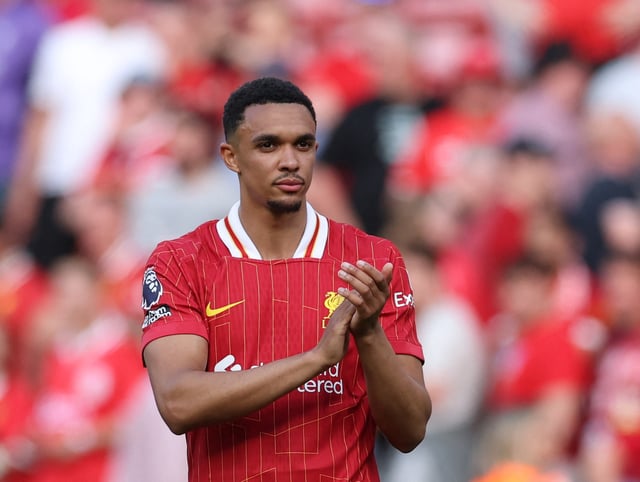 Soccer Football - Premier League - Liverpool v Arsenal - Anfield, Liverpool, Britain - May 11, 2025 Liverpool's Trent Alexander-Arnold applauds fans after the match REUTERS/Phil Noble/File Photo