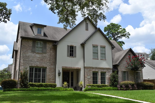 A Luxury mansion pictured in River Oaks, Houston, Texas in 2023.