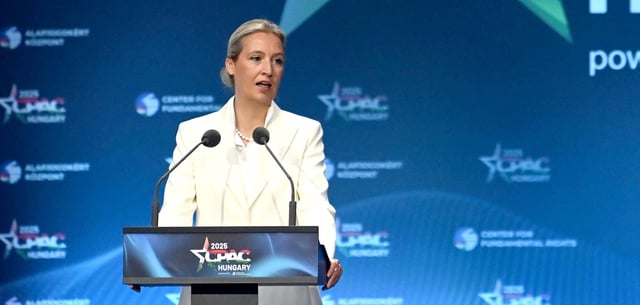 Alice Weidel am zweiten Tag der „Conservative Political Action Conference" (CPAC) in Ungarn