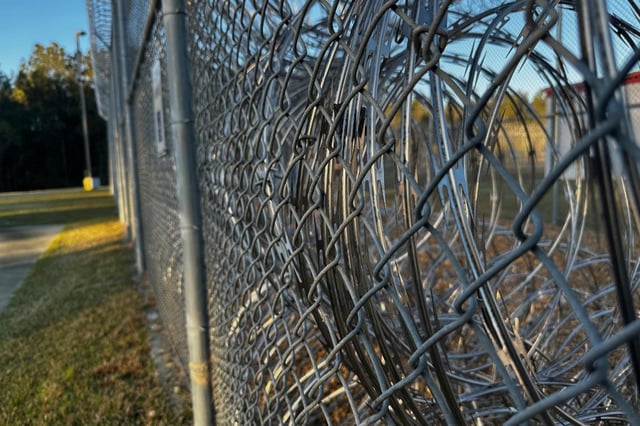 The Department of Homeland Security&#39;s ICE detention facility is shown in Jena, La., on Friday, March 21, 2025. (AP Photo/Stephen Smith)