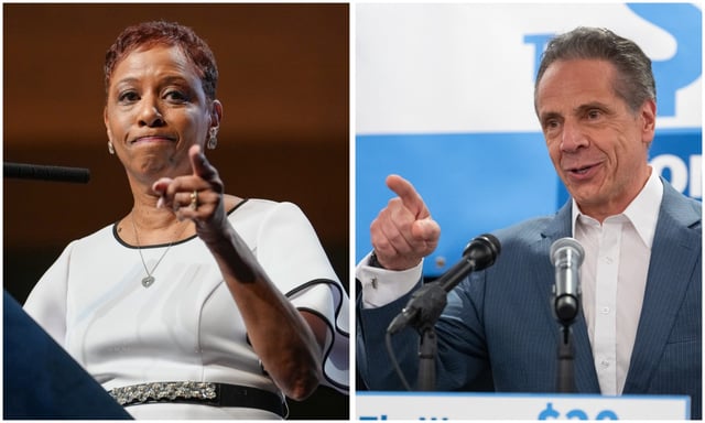 Adrienne Adams and Andrew Cuomo. (Barry Williams / New York Daily News)