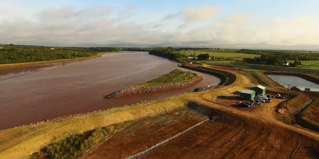  The Alton Gas river site at Fort Ellis, Colchester County, in 2016.